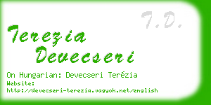 terezia devecseri business card